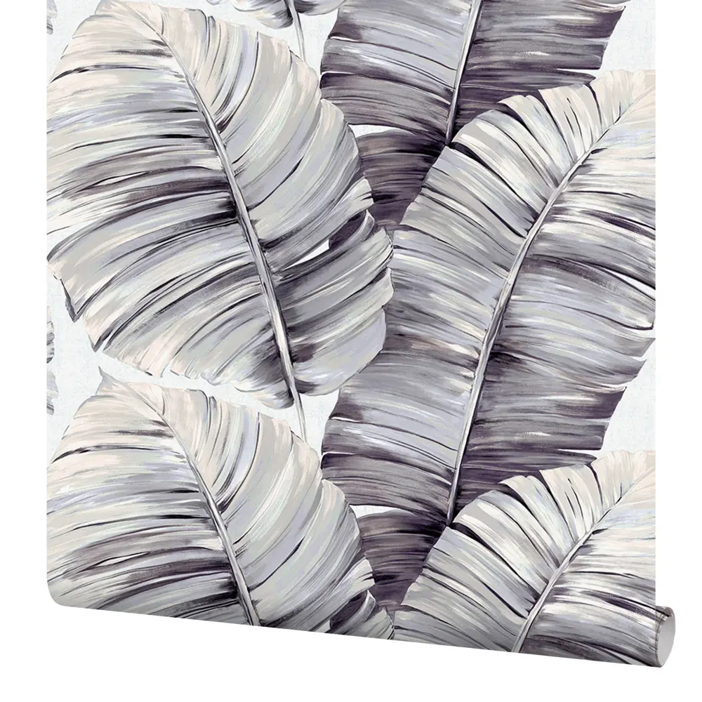 Erismann Bali: серые флизелиновые обои с растительным орнаментом 89420889 STLM-1563443