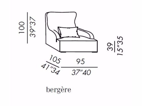 Кресло bergère из ткани Meridiani Liu ARCH-00058685 - Вид №5