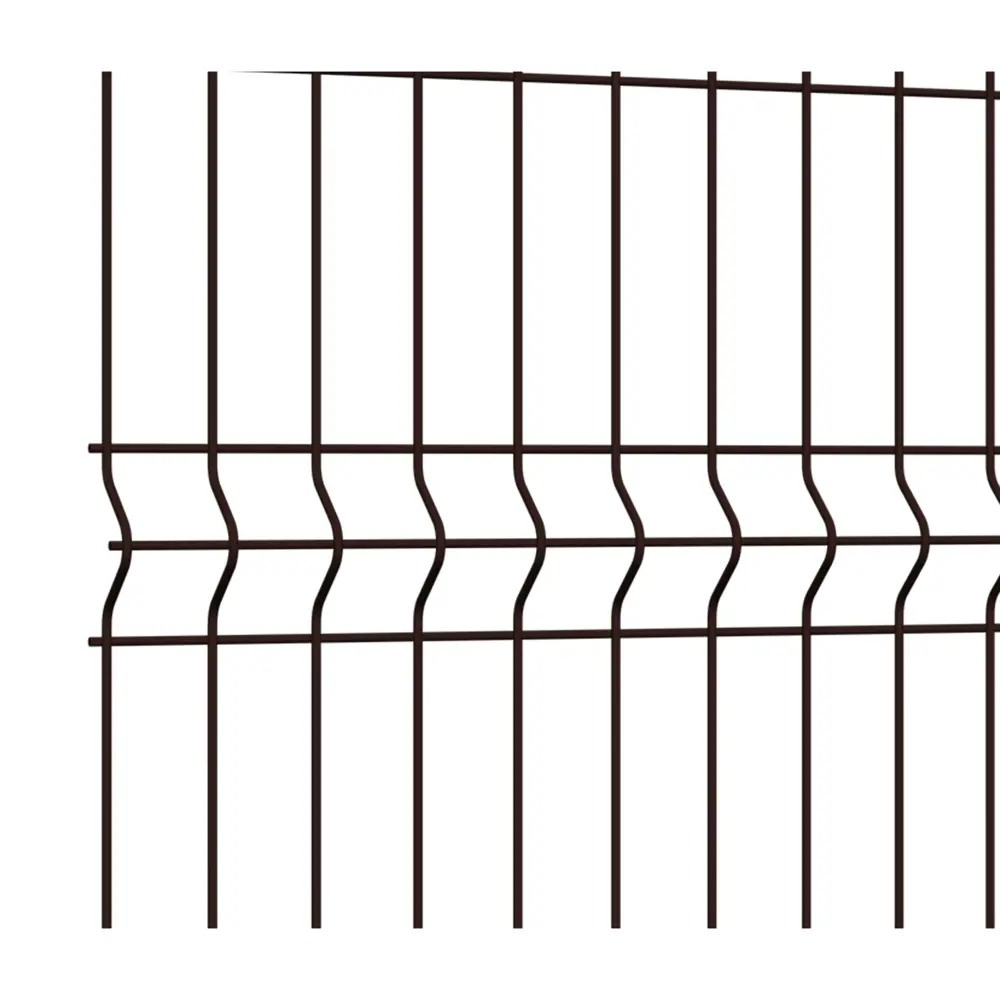 3D панель для забора Fine 2.5x1.53 м RAL 8017 коричневый 3 ребра Santreyd STLM-2159864 - Вид №1