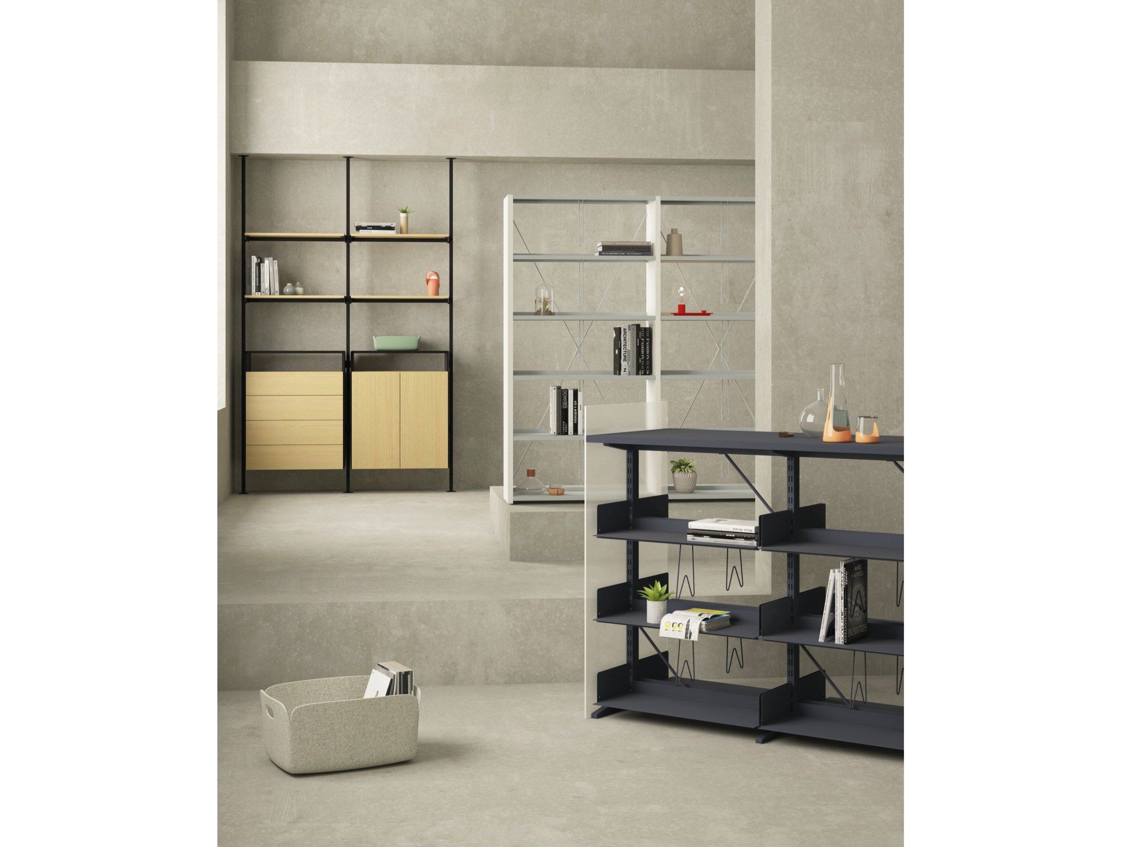 Окрашенный металлический книжный шкаф с креплением пол-потолок с ящиками Ersa FIELD ARCH-00071706 - Вид №2