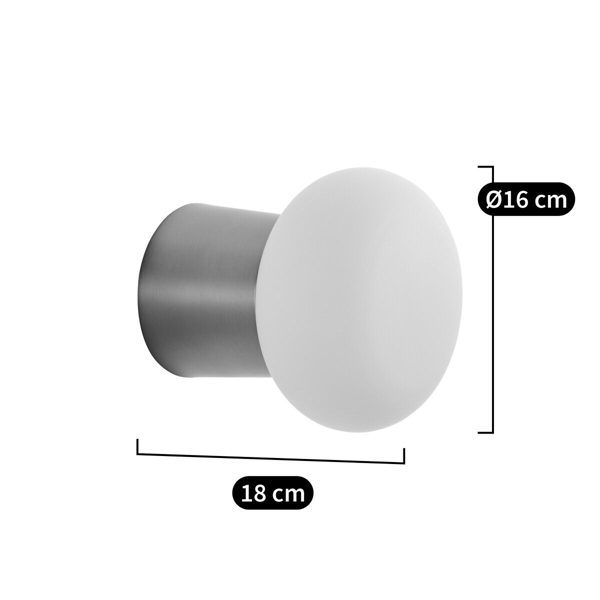 Настенный светильник / потолочный светильник из опалового стекла и металла AMPM FAITH ARCH-00144504 - Вид №13