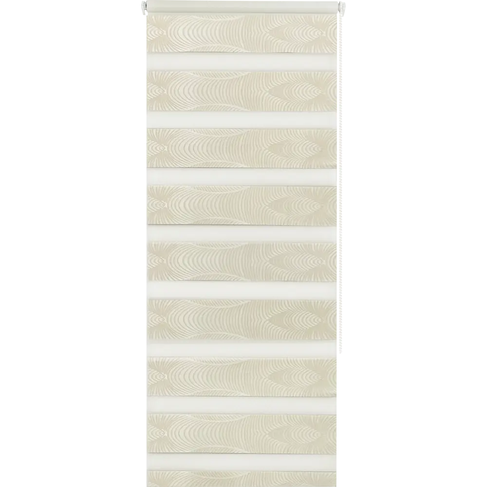 Штора рулонная день-ночь Miamoza Sound Wave 55x160 см, цвет молочный Santreyd STLM-2097113