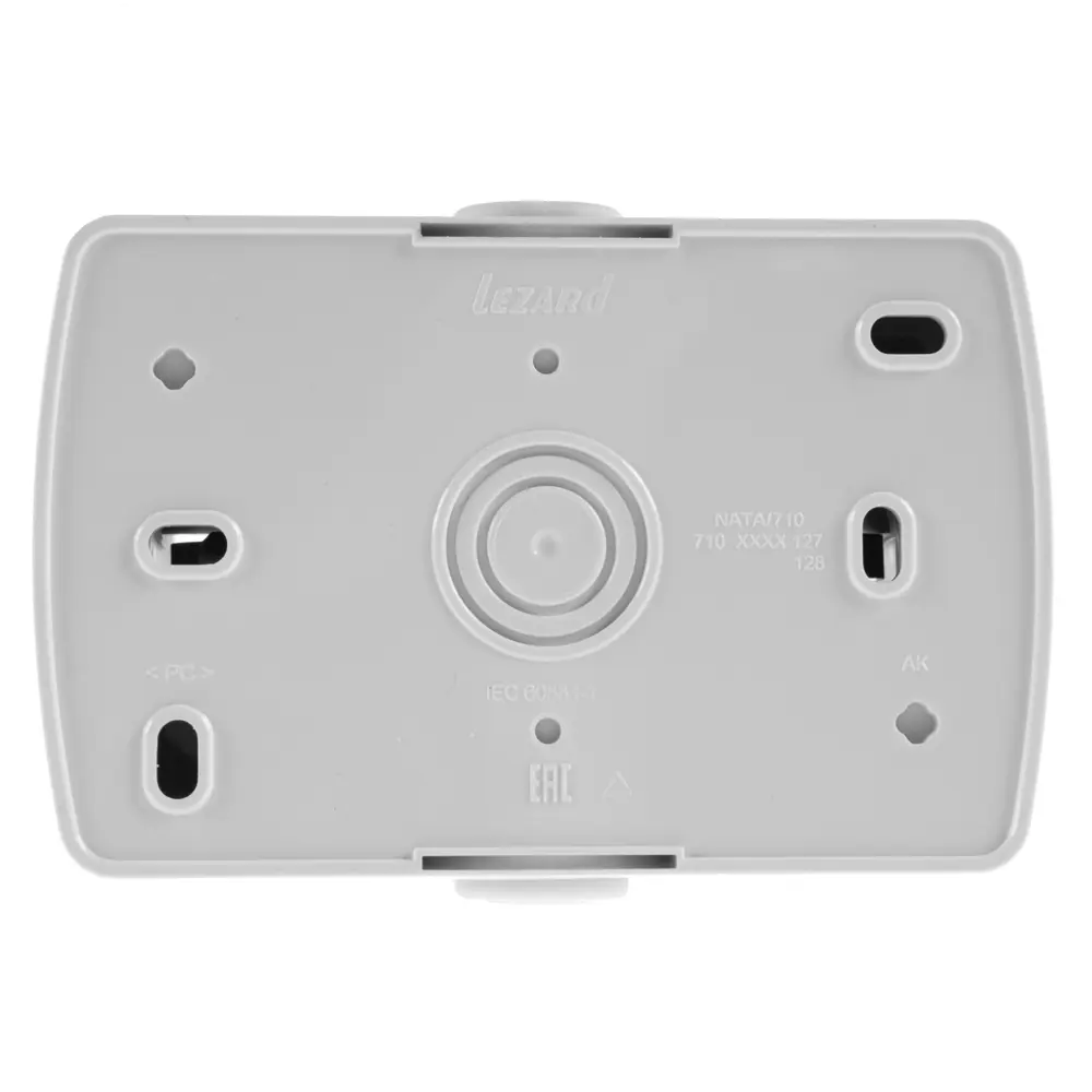 Розетка керамическая Lezard Nata 2 разъема с заземлением цвет белый STLM-2190617 - Вид №1