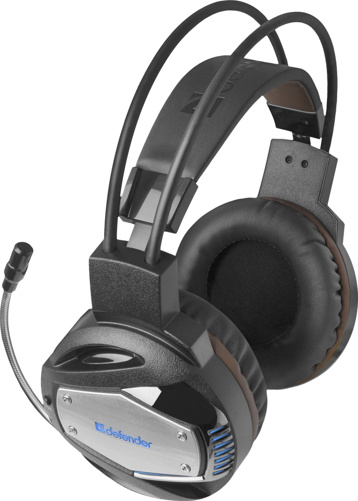 64150 игровая гарнитура warhead g-500 коричневый+черный, кабель2,5 м Defender Santreyd  - Вид №1