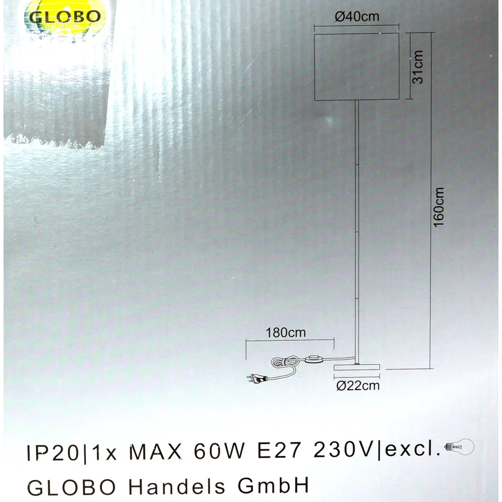 Торшер «Globo» 1xE27x60 Вт, цвет серебристый STLM-2197071 - Вид №7