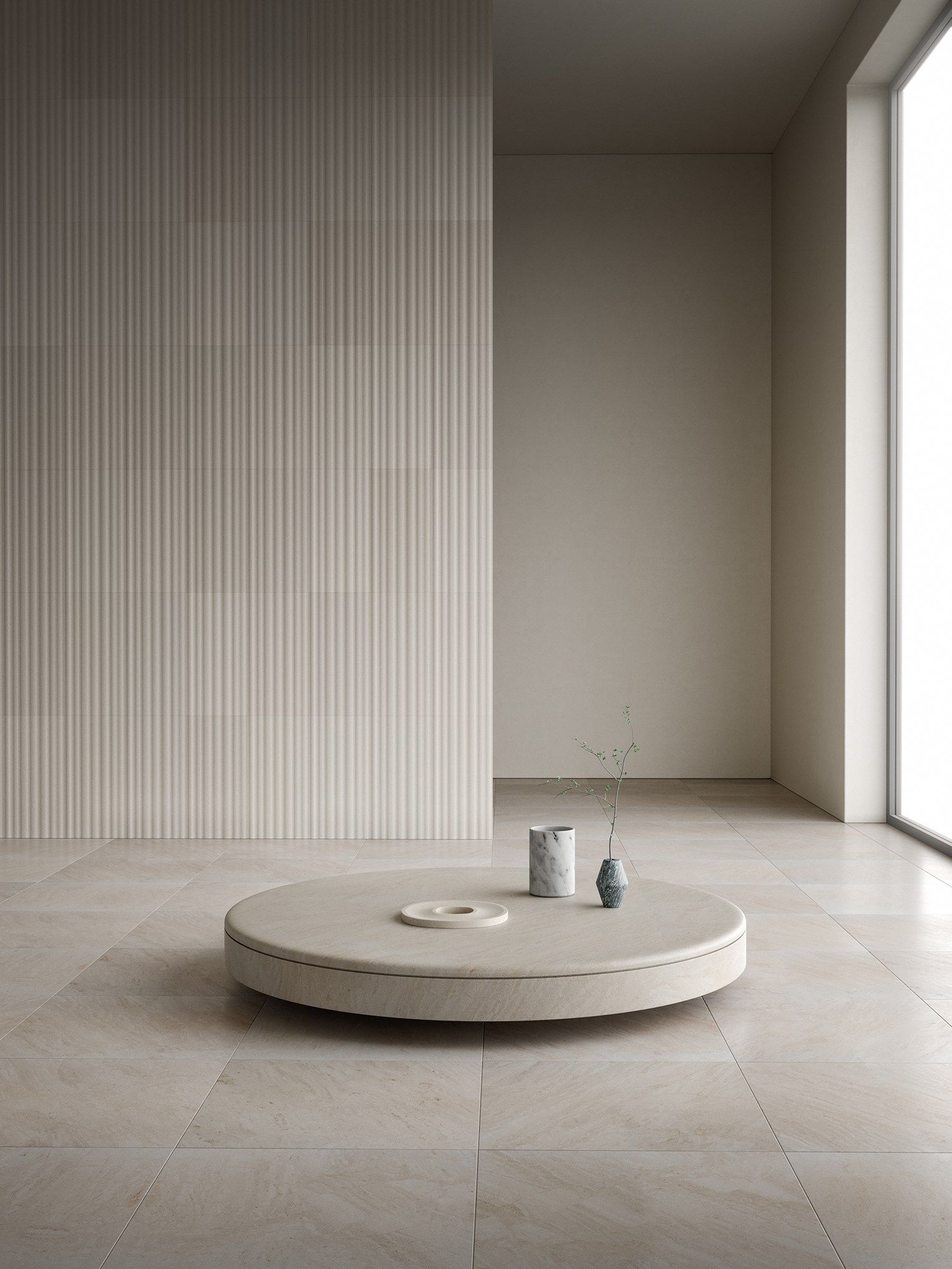 Каменный круглый низкий журнальный столик Salvatori OMPHALOS ARCH-00031808 - Вид №4