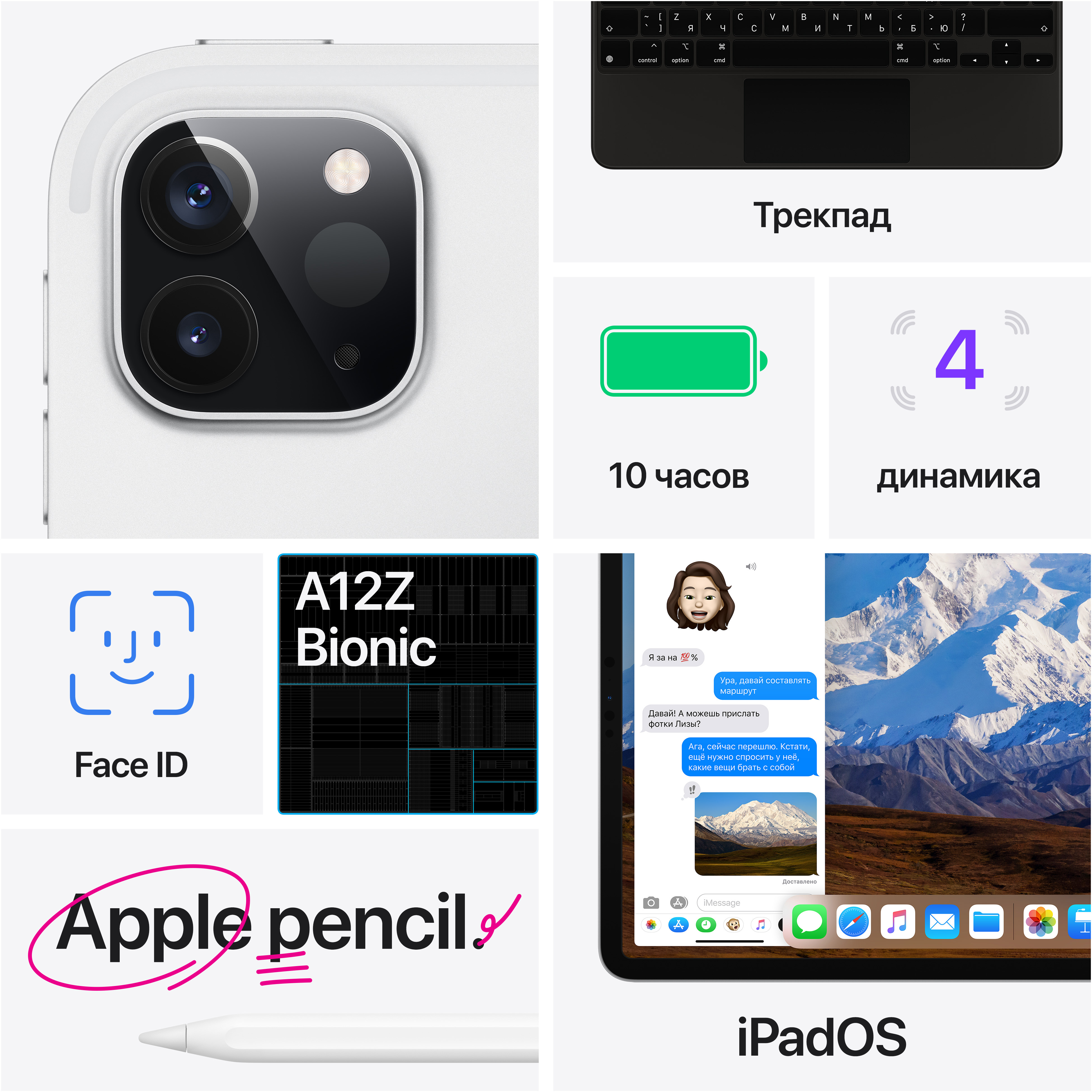 MXDH2RU/A 11-inch ipad pro wi‑fi 1tb - silver Apple Santreyd  - Вид №8