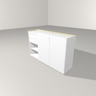 Деревянный офисный шкаф с распашными дверями PROF Block 2.0 ARCH-00054401 - Вид №16