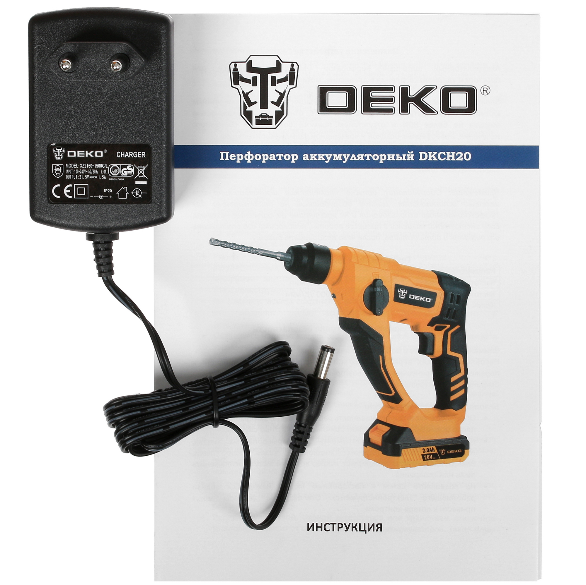 Перфоратор DEKO DKCH20 MAX 20V 9938652 STDN-0017505 - Вид №5