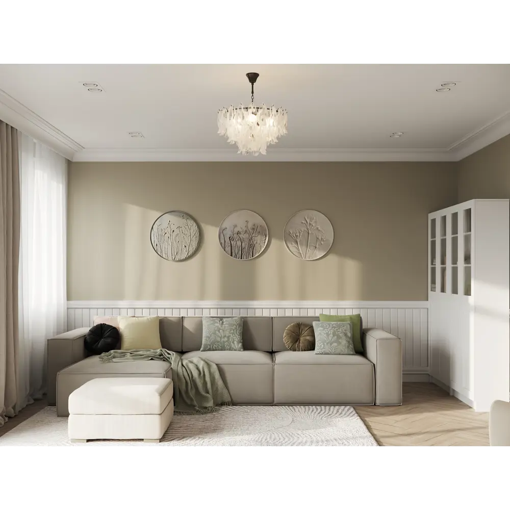 Дверь для шкафа Буккер 1 рифленое стекло 39.7x193.8x1.6 см ДСП правая цвет белый Santreyd STLM-2052966 - Вид №9