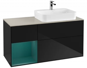 Villeroy&Boch Тумба под раковину Прямоугольная версия F393GSPH Finion Glossy Black Lacquer