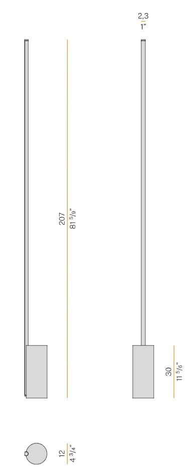 Marquina черный мрамор светодиодный торшер с диммером Panzeri Hilow Line ARCH-00105976 - Вид №9