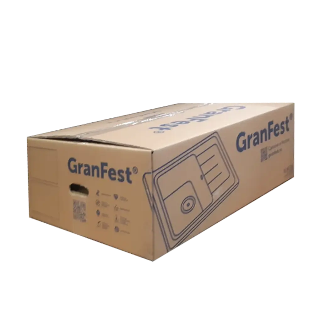 Мойка врезная Granfest VertexGF-V-680L прямоугольная 68x50 см глубина 20 см мрамор цвет топаз STLM-2020990 - Вид №7