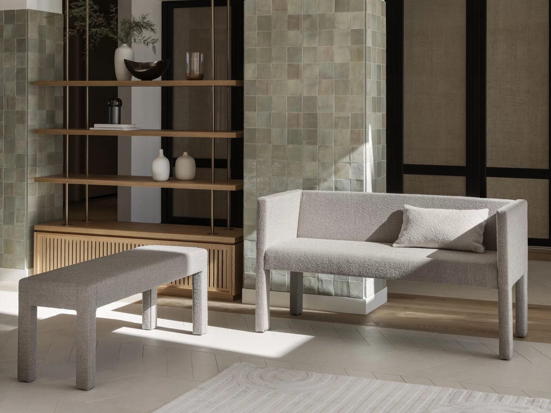 Прямоугольный однотонный коврик из вискозы blomus UZU ARCH-00075434 - Вид №10