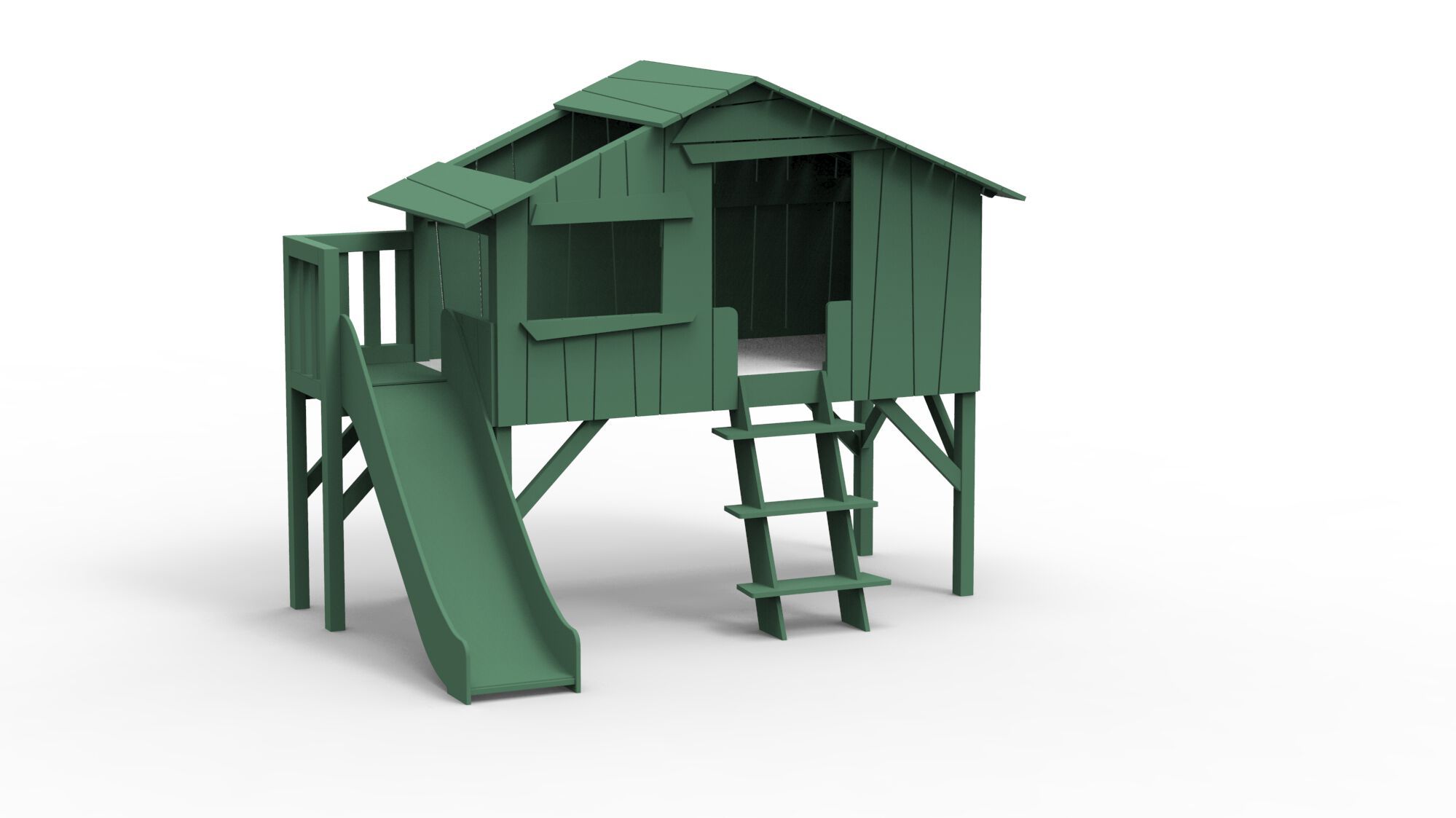 Кровать-чердак из МДФ с горкой и платформой Mathy by Bols TREEHOUSE BEDS &amp ARCH-00125739 - Вид №41