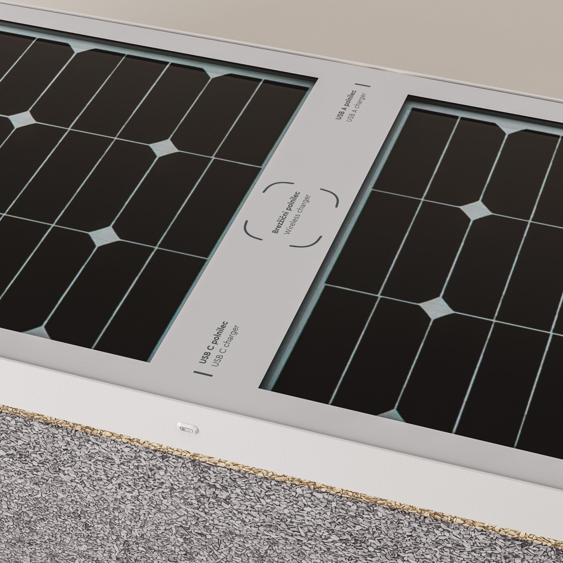 Солнечная бетонная скамья со встроенным освещением Kremen ARCH-00122992 - Вид №20