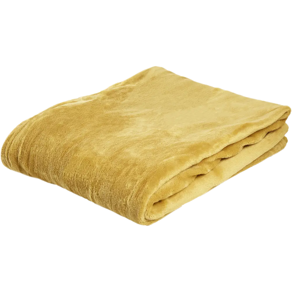 Плед 125X150 см фланель цвет жёлтый Atmosphera STLM-2116431