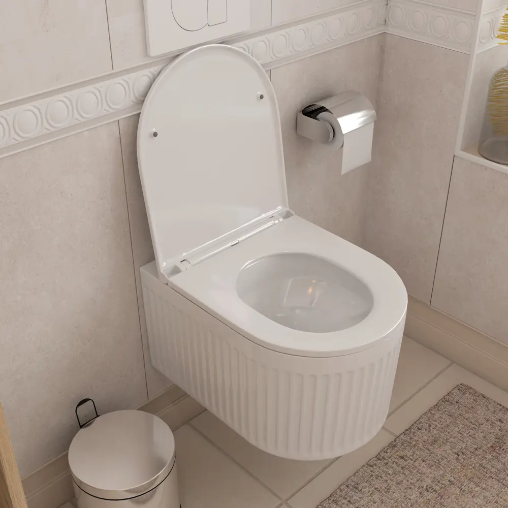 Унитаз подвесной Teymi Martta Tornado безободковый с сиденьем микролифт STLM-2036273 - Вид №1