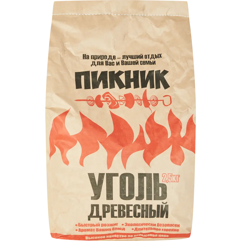 Уголь древесный «Пикник» 2.5 кг СЕВЗАПУГОЛЬ STLM-2089151