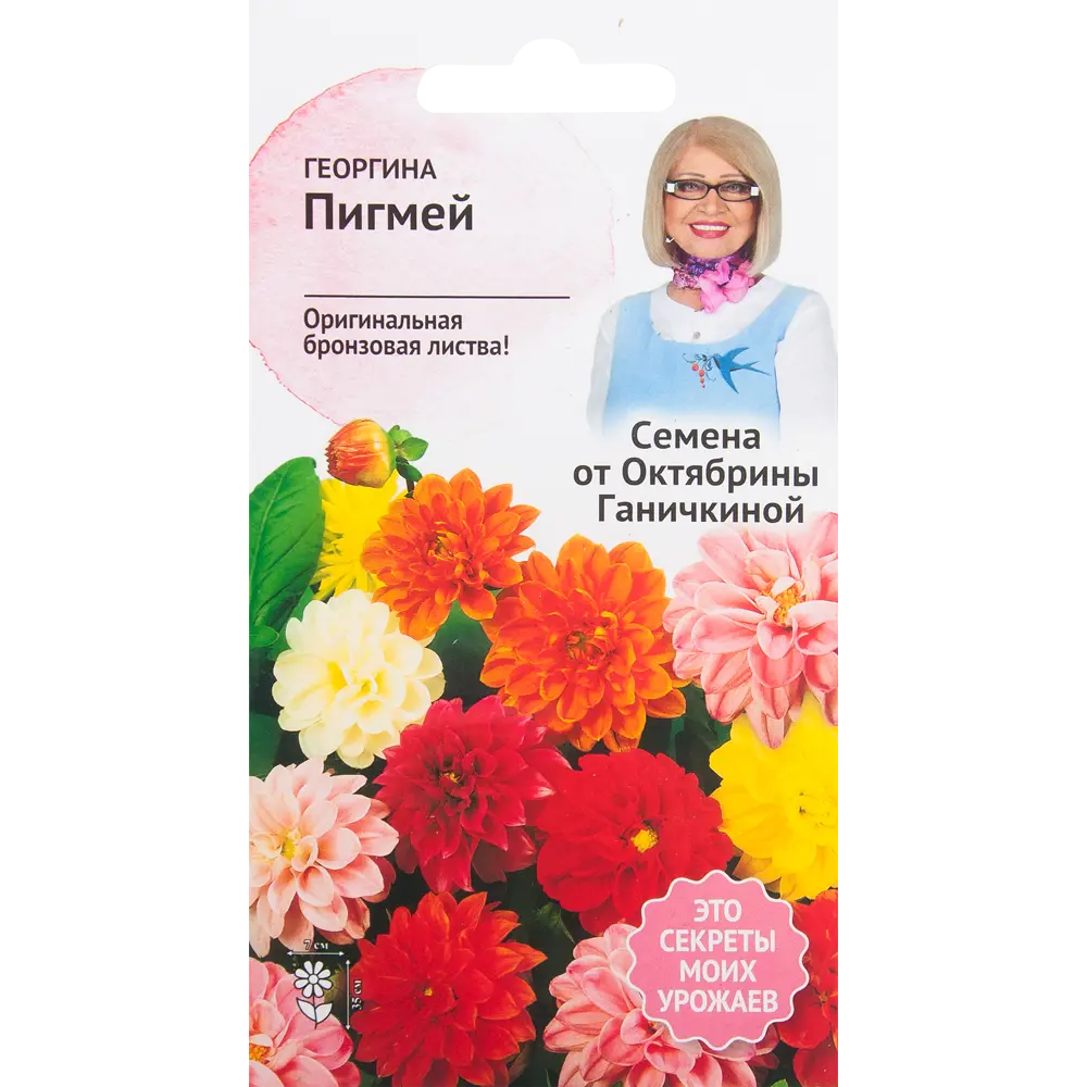Георгина «Пигмей» смесь окрасок 0.1 г 82481606 STLM-2083067 СЕМЕНА ОТ ОКТЯБРИНЫ ГАНИЧКИНОЙ 
