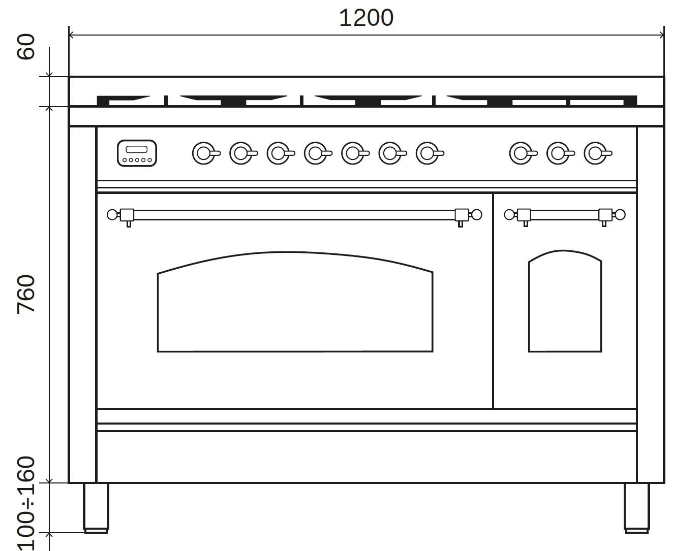 Отдельно стоящая кухня из нержавеющей стали Ilve Nostalgie ARCH-00053017 - Вид №3
