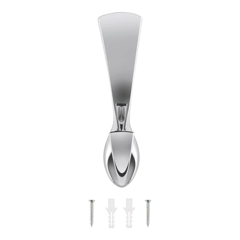 Крючок мебельный двухрожковый Edson 9303-N00-CHR ЦАМ хром STLM-2114390 - Вид №2