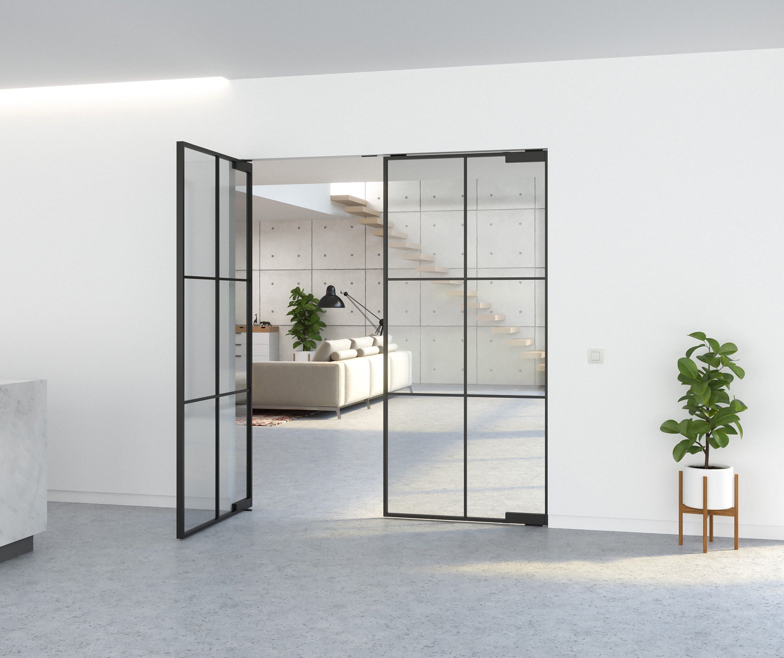 Бескаркасная алюминиевая поворотная дверь Portapivot Portapivot Door systems ARCH-00026875 - Вид №2