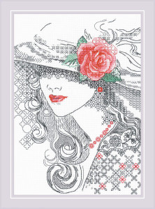 1887 Набор для вышивания Таинственная Роза 21 х 30 см RIOLIS Сотвори Сама