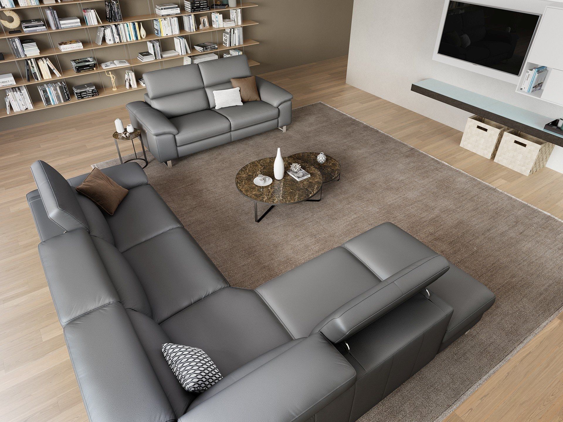 Кожаный угловой диван Sofanella SAVONA ARCH-00027524 - Вид №4