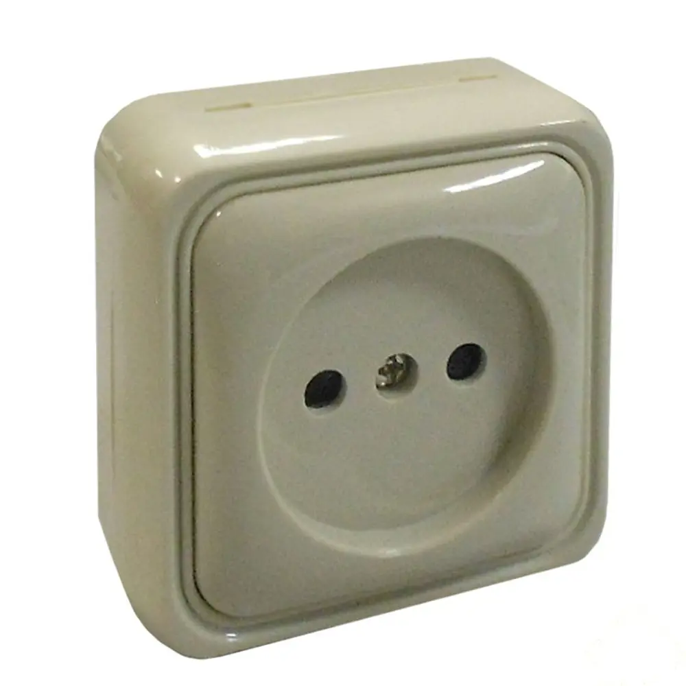 Розетка LK Standard, без заземления, цвет бежевый STLM-2082656