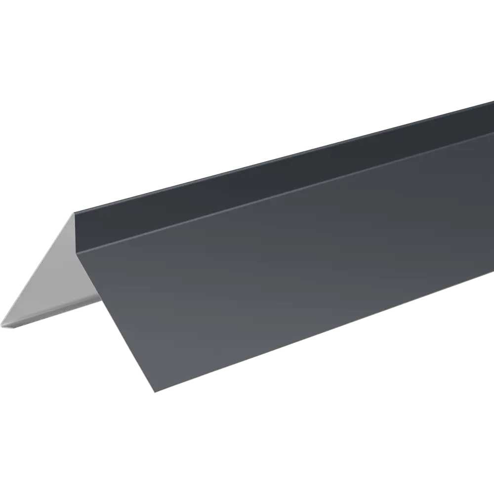 Планка ветровая для мягкой кровли 110x120x2000 мм 0.4 мм RAL 7024 серый Santreyd STLM-2008625