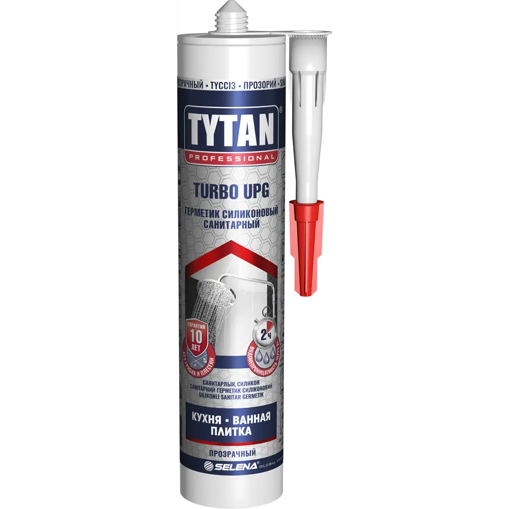 Герметик силиконовый санитарный Tytan Turbo Upg 280 мл уксусный прозрачный STLM-2179603