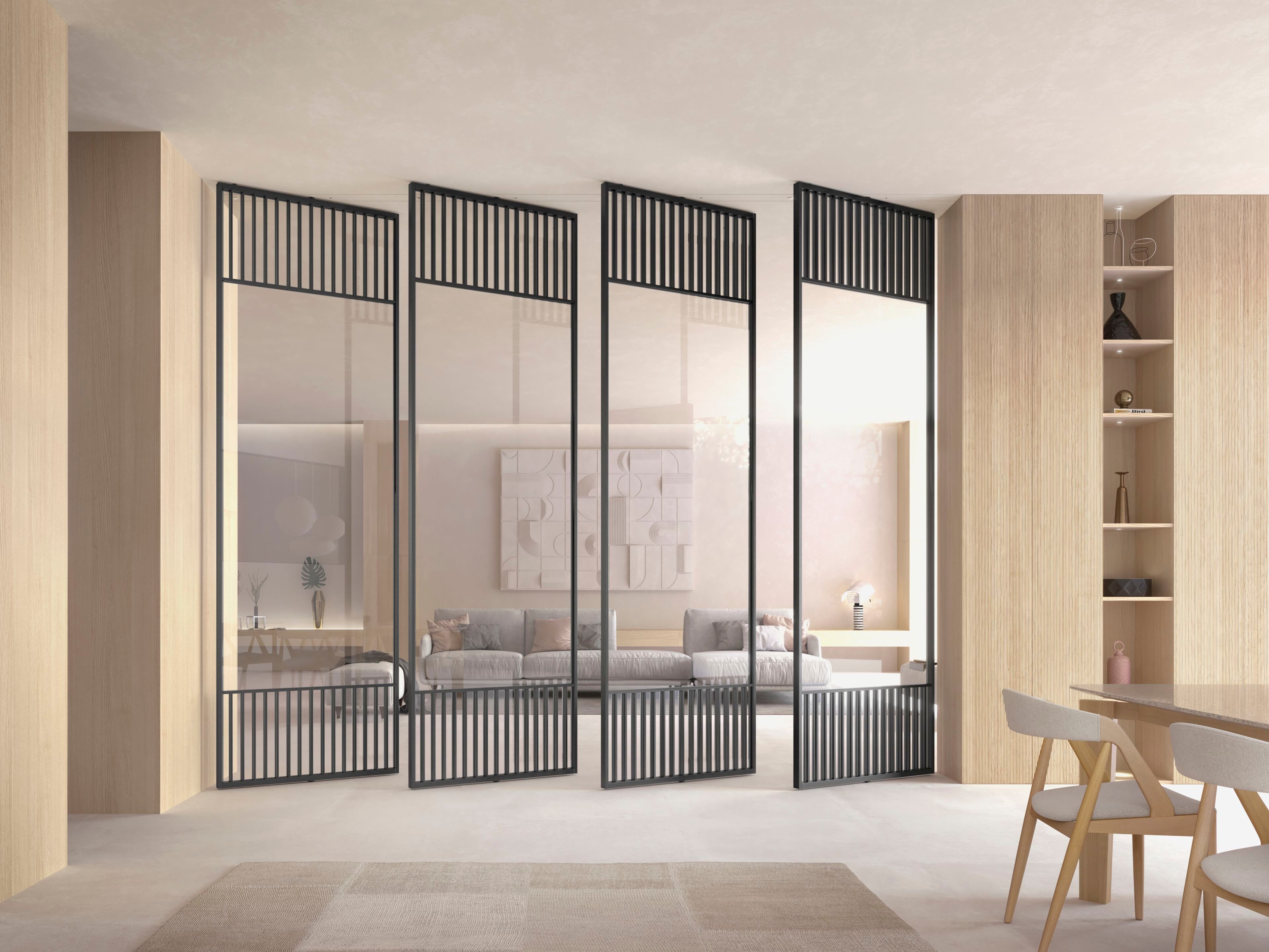 Синхронизированная система зависания из стекла и алюминия BARAUSSE стеклянные и алюминиевые двери ARCH-00103616 - Вид №1