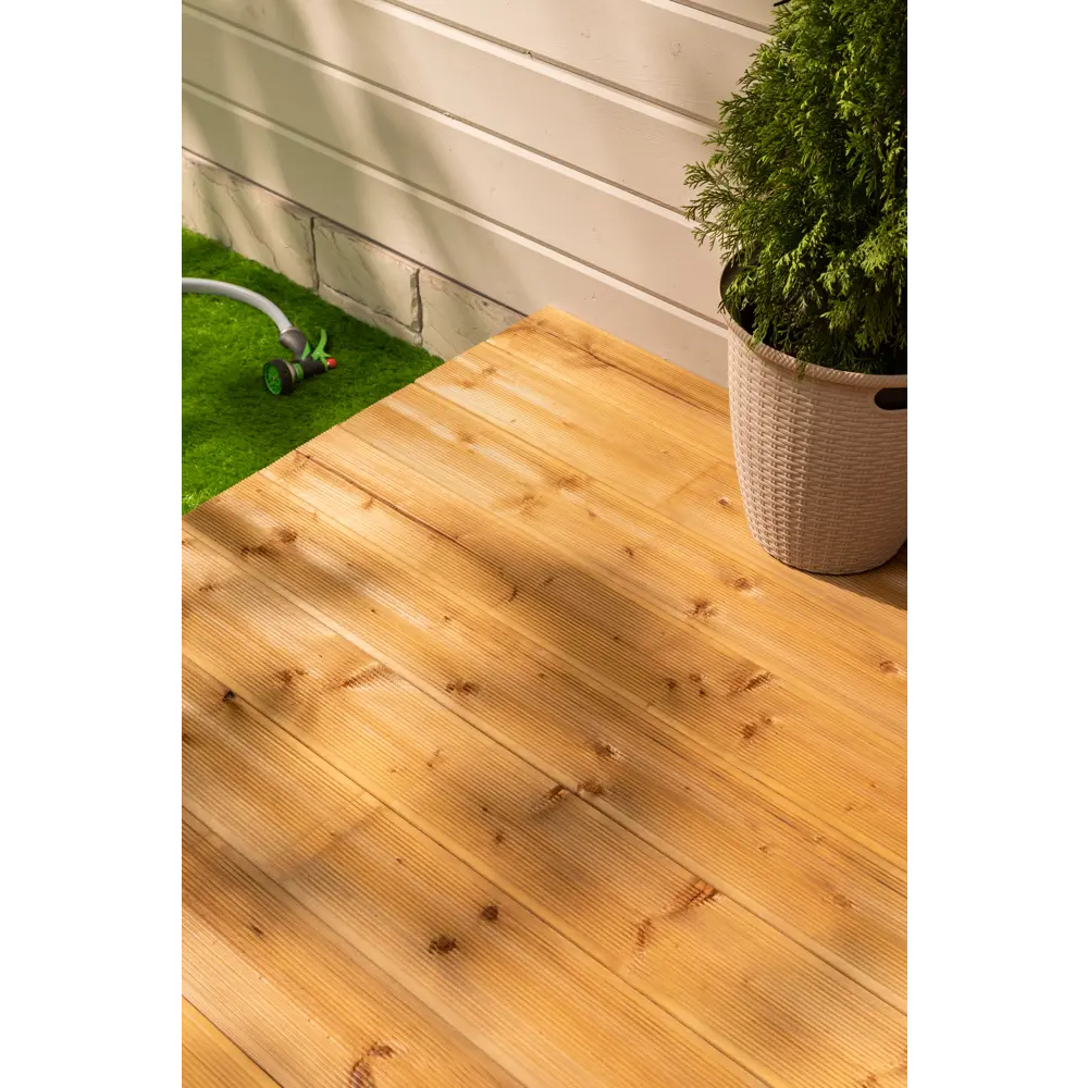 Террасная доска двухсторонняя 28x140x1000 мм импрегнированная вельвет 0.14 м² РУСШПАЛА STLM-2079934 - Вид №10