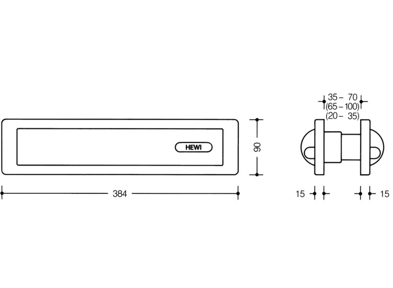680.111.1 почтовый ящик HEWI Türzubehör  - Вид №1