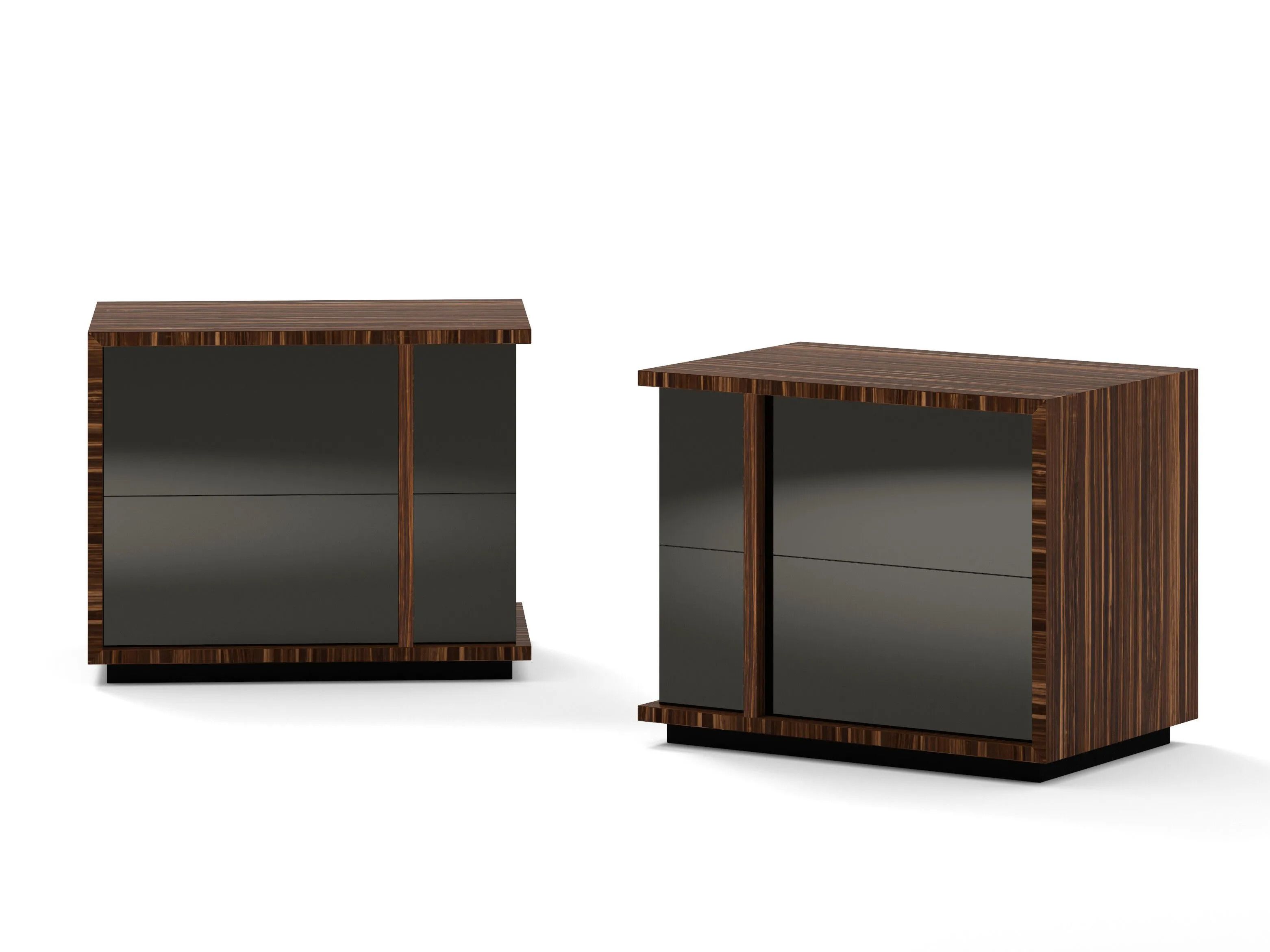 Тумбочка из дерева и стекла RIVATELIER CUBE ARCH-00101524 - Вид №2