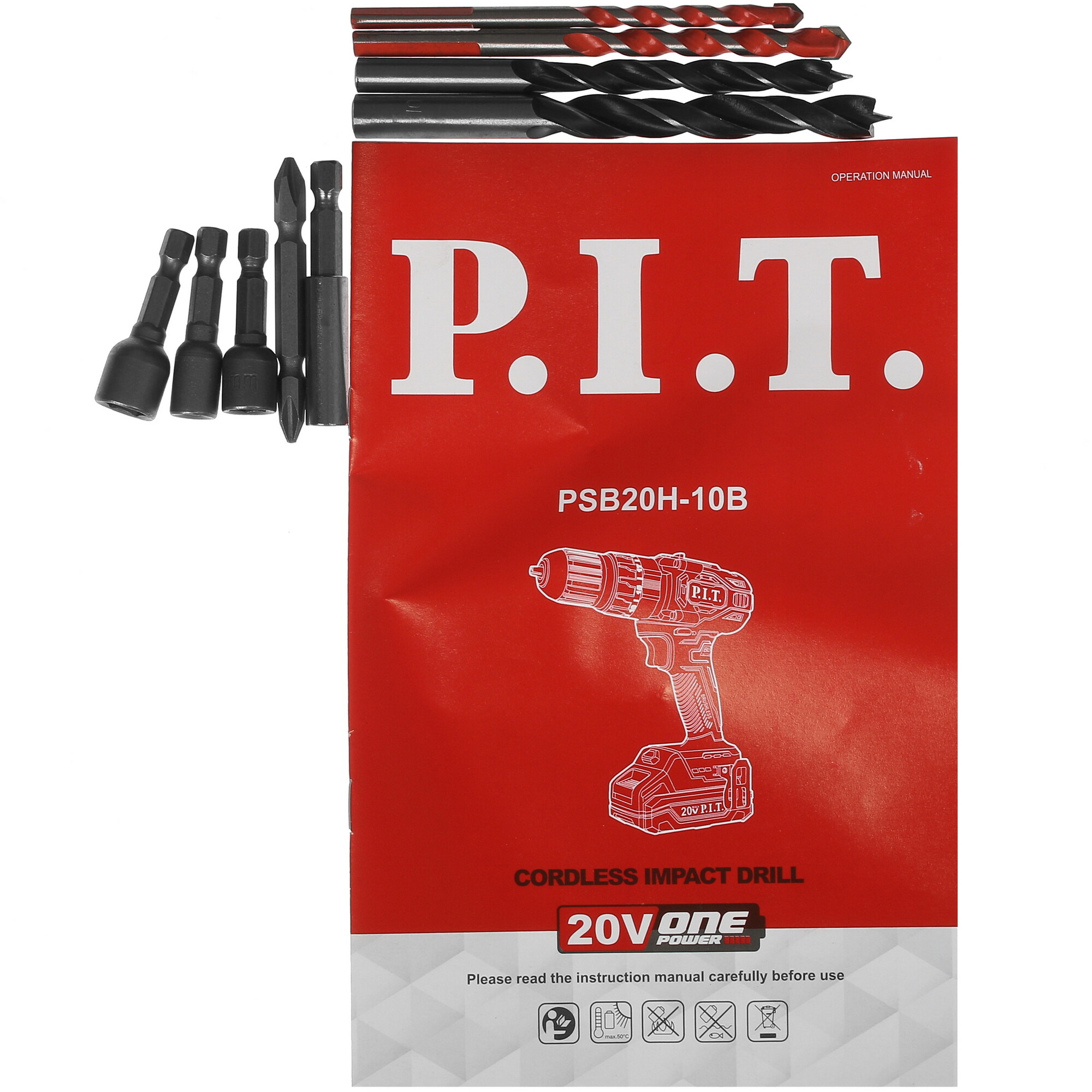 Дрель-шуруповерт PIT PSB 20H-10B/1 OnePower 20V 5333664 STDN-0045782 - Вид №6