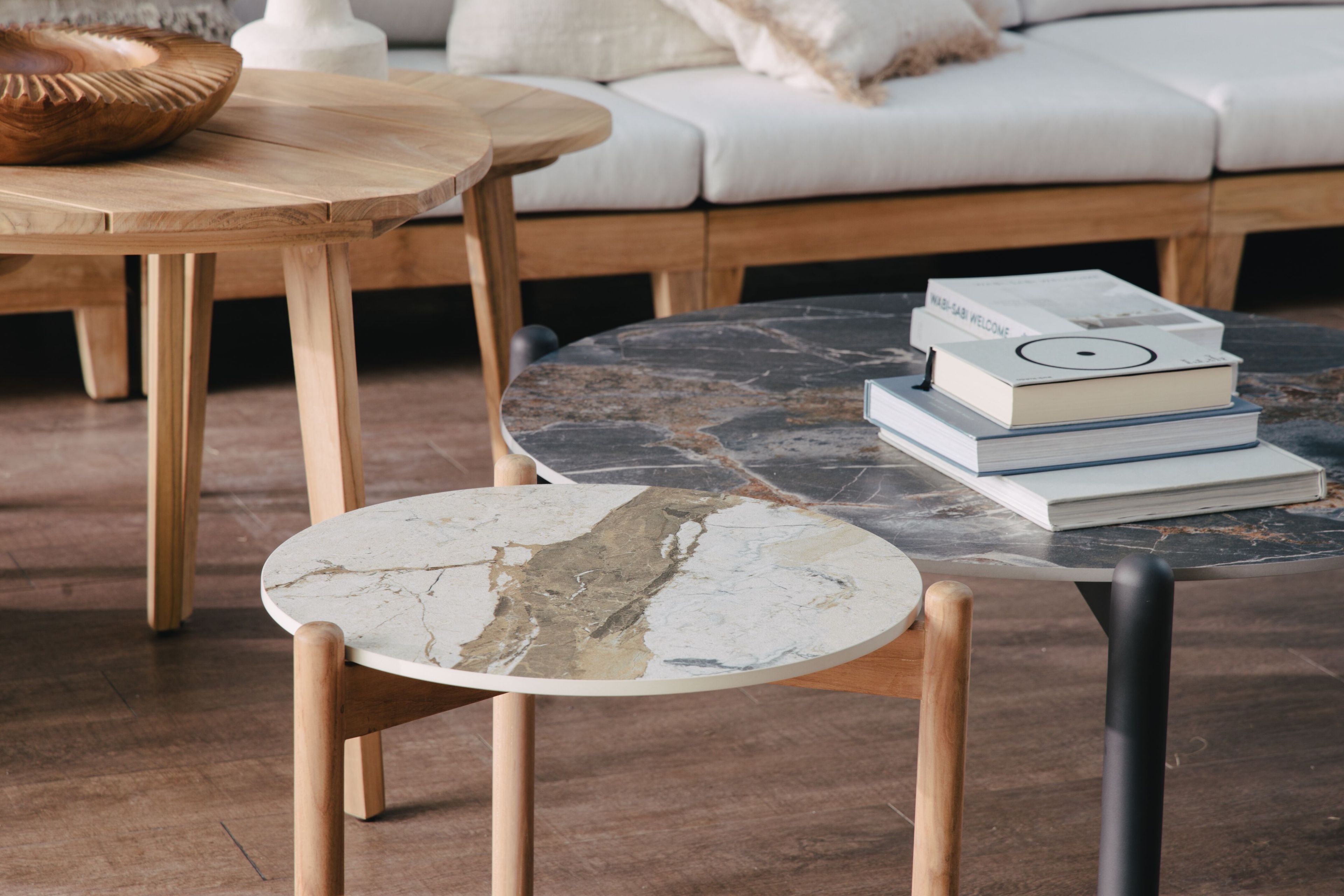 Круглый стол из тикового дерева с керамогранитом cbdesign Stylo ARCH-00008265 - Вид №10