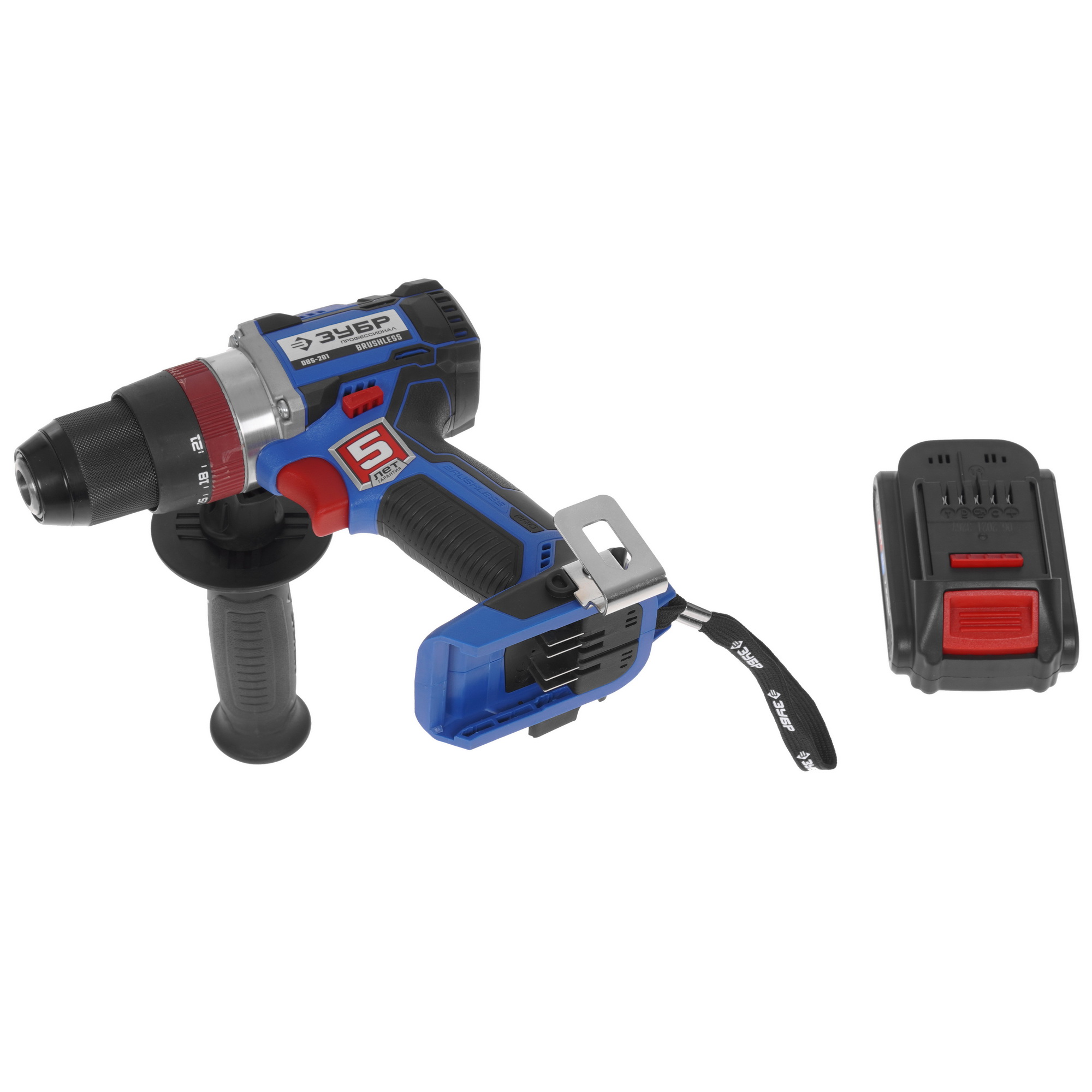 Дрель-шуруповерт Зубр DBS-201-22 20V MAX PRO 9909091 STDN-0030788 - Вид №5
