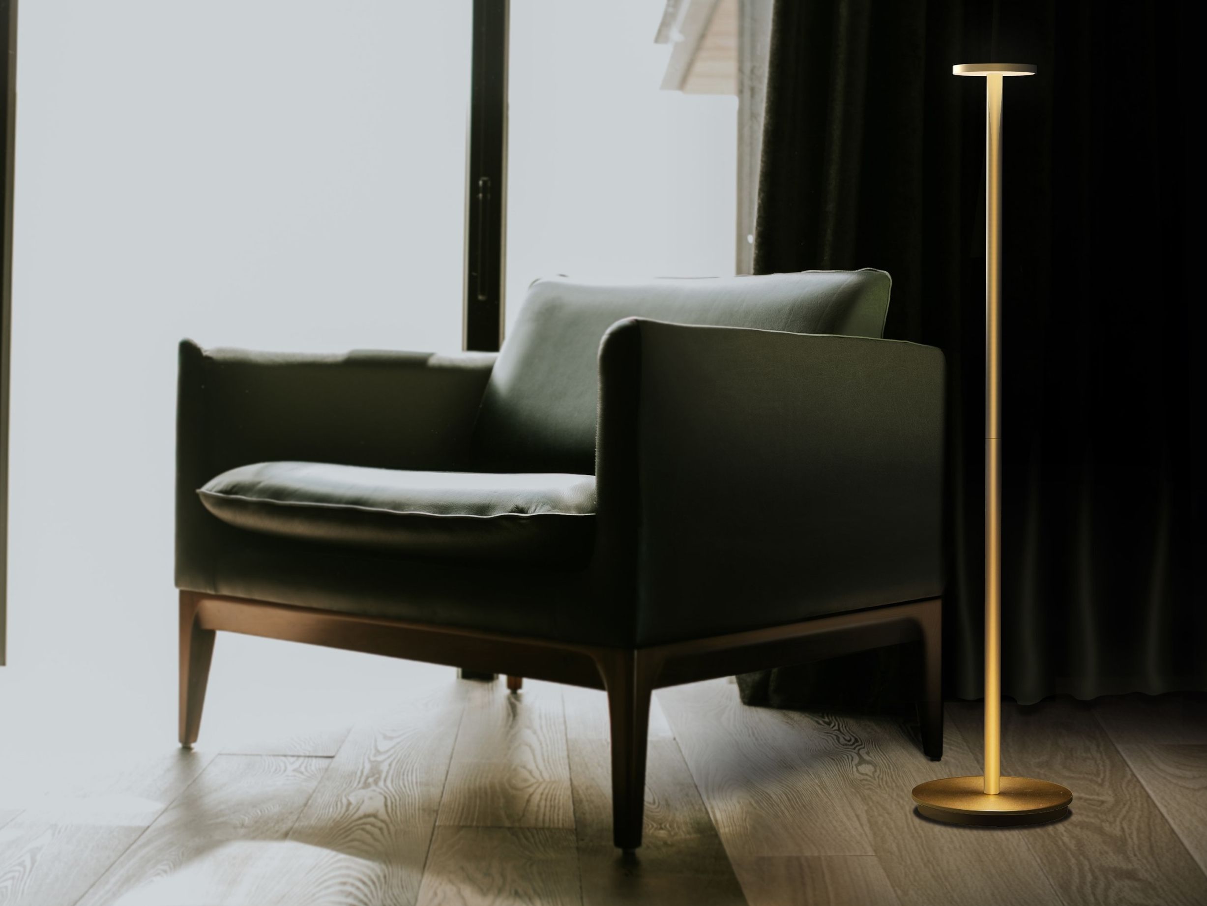 Аккумуляторная алюминиевая светодиодная напольная лампа Pablo Designs огни ARCH-00132349