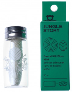 535837 Шёлковая зубная нить со вкусом свежей мяты Jungle Story