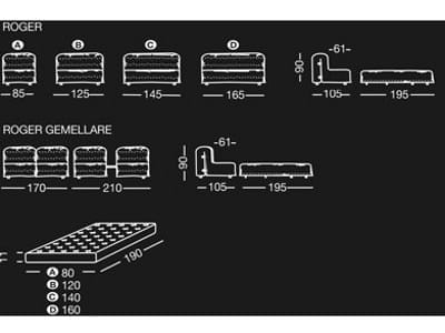 Двуспальный диван-кровать из ткани Milano Bedding ROGER ARCH-00104055 - Вид №2