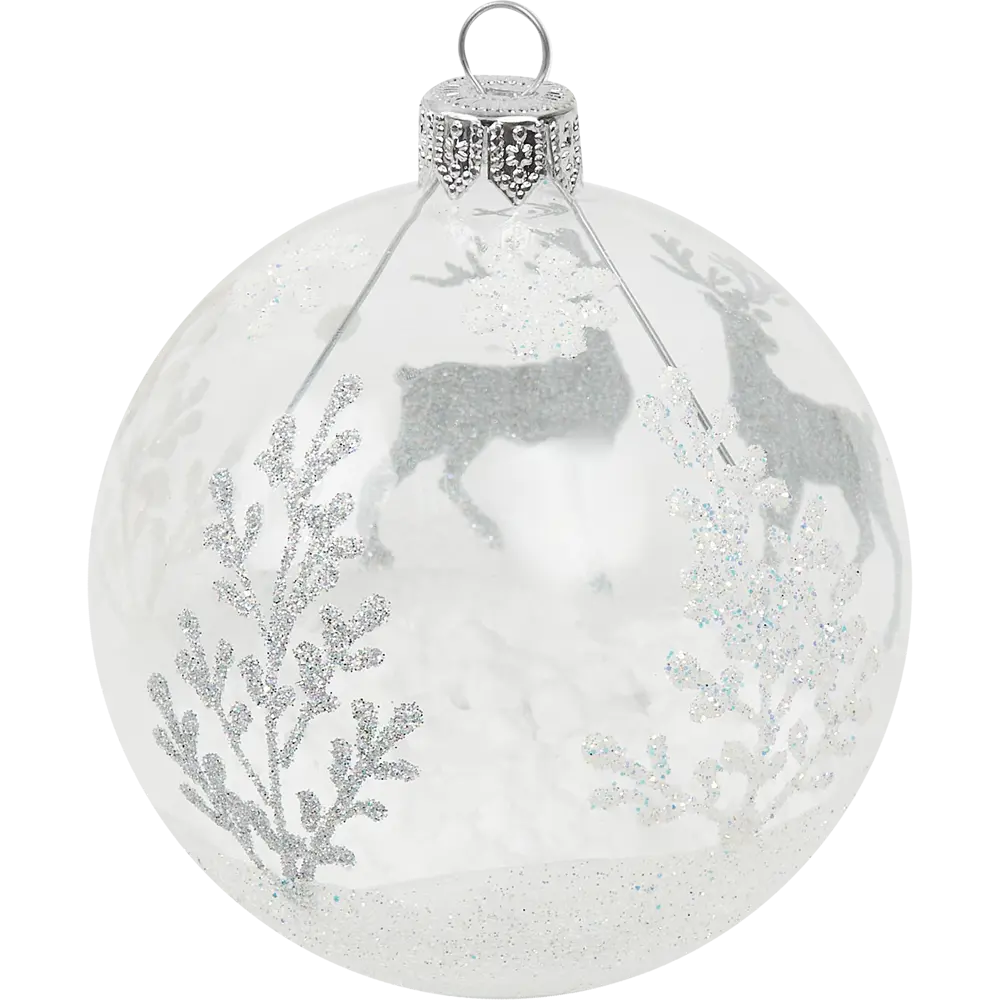 85178258 Шар Олени зимой 2 КУ-80-214008 Коломеев 8x9 см STLM-0961133 Santreyd  - Вид №2