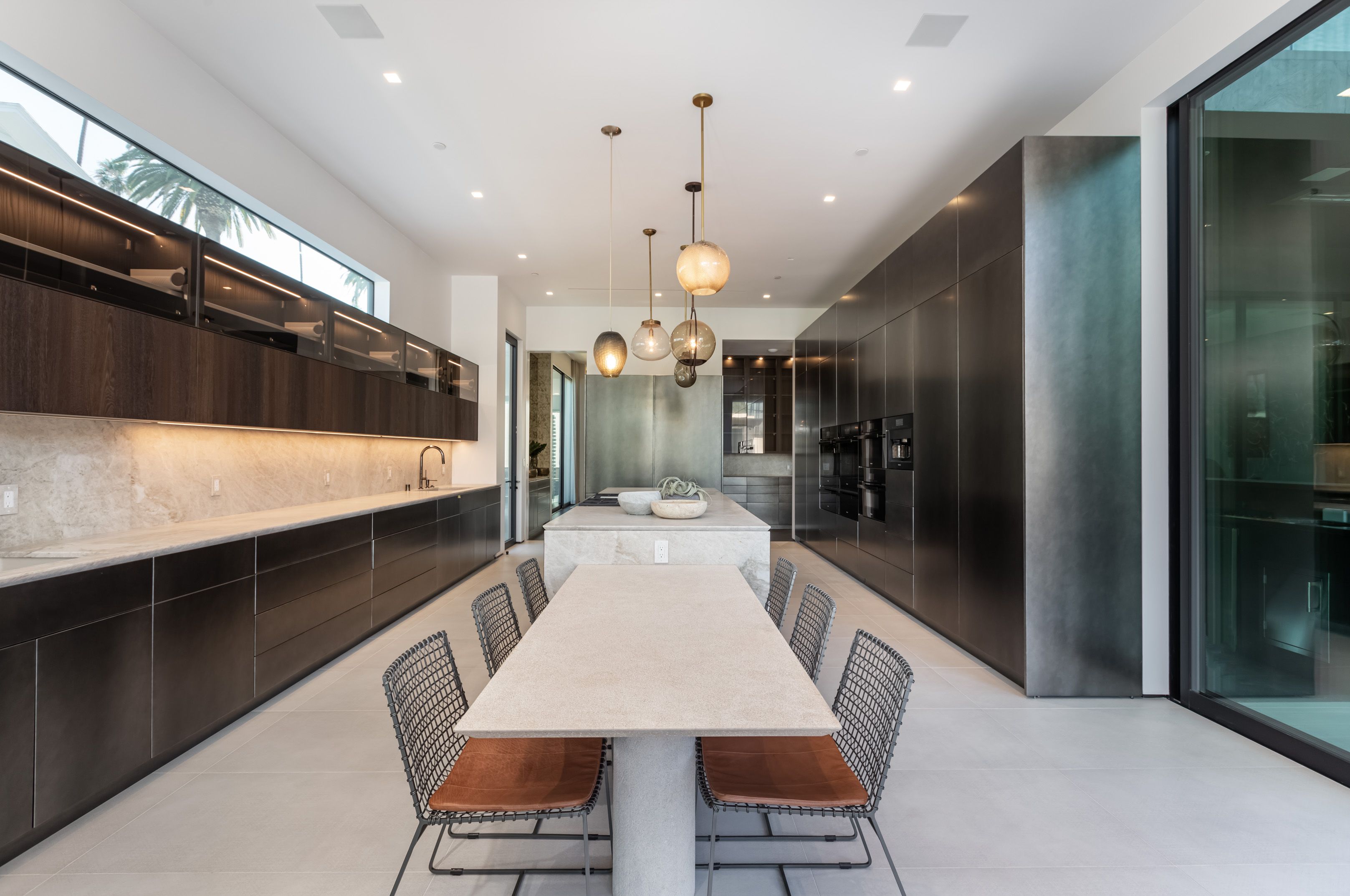 Двухтактная открытая линейная кухня с островом TM Italia Cucine T30 ARCH-00007043 - Вид №1