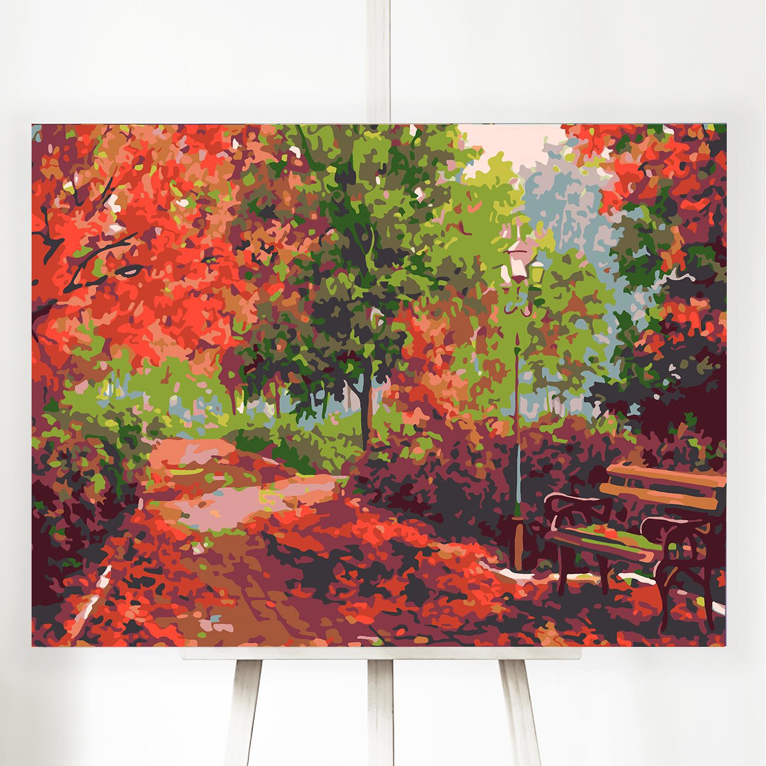 90298787 Картина по номерам Осень в Парке 30х40 см STLM-0173950 RED PANDA