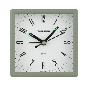 Будильник матовый d9.5 см цвет хаки