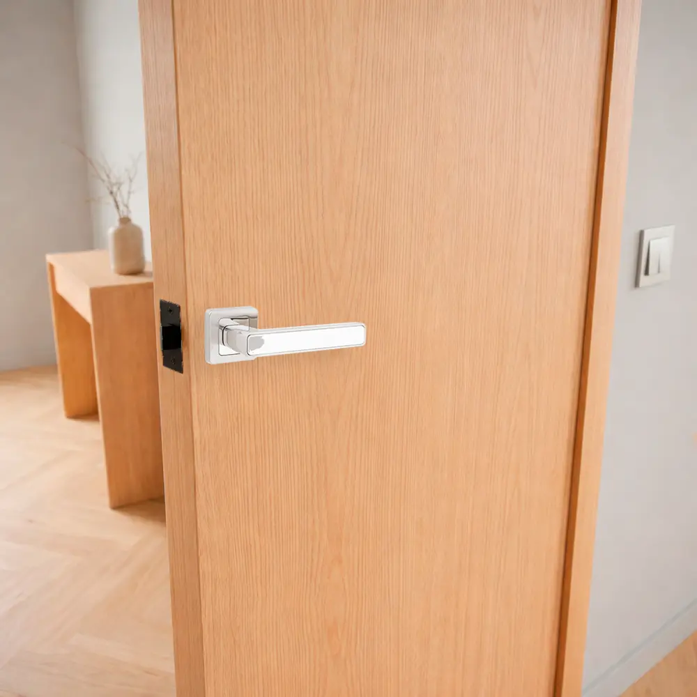 Дверная ручка на розетке Armex H-22107-A без запирания цвет никель/хром STLM-2009389 - Вид №5