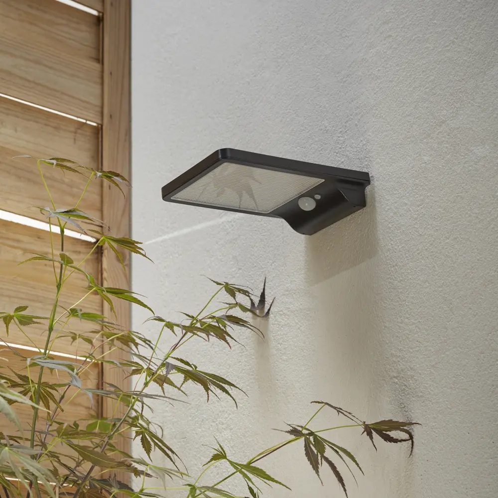 Светильник настенный светодиодный уличный солнечная батарея Inspire «Palms» IP44 датчик движения освещенности цвет черный STLM-2093096 - Вид №3
