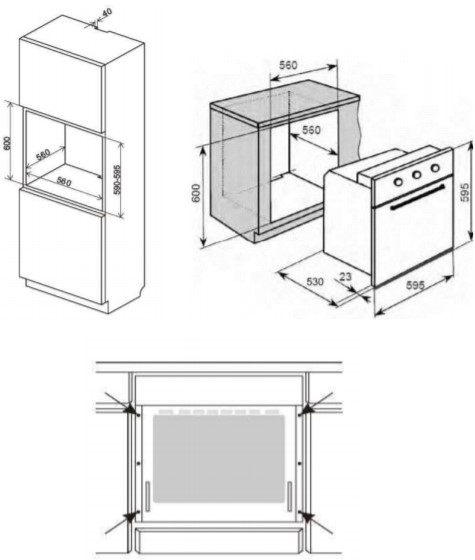 8105986 Электрический духовой шкаф LEX EDM 041 IX серебристый STDN-0089894 - Вид №4