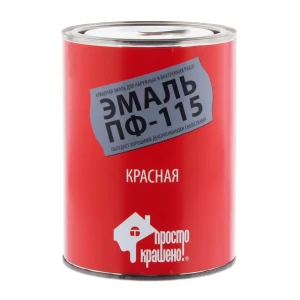 Эмаль красная Простокрашено ПФ-115 0.9 кг 11990257 STLM-2024835